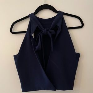 J.O.A. Navy Backless Top